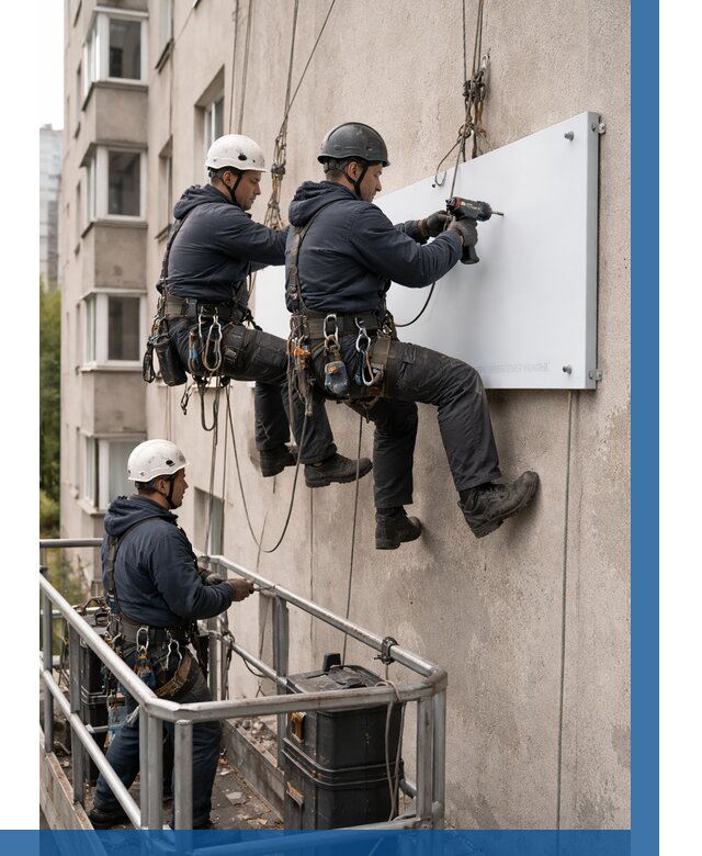 Монтаж табличек и указателей в Удомле от 3636 р. | ВЫСОТНИК-Дмл