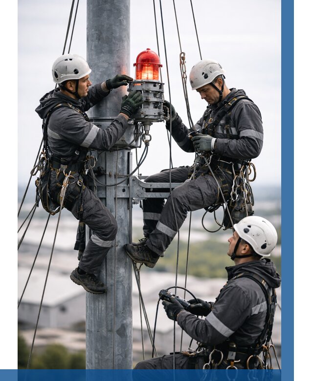 Монтаж заградительных огней в Удомле от 8831 р. | ВЫСОТНИК-Дмл