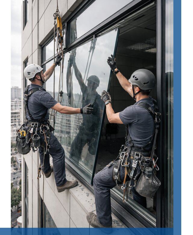 Замена стеклопакетов на высоте в Удомле от 5714 р. | ВЫСОТНИК-Дмл