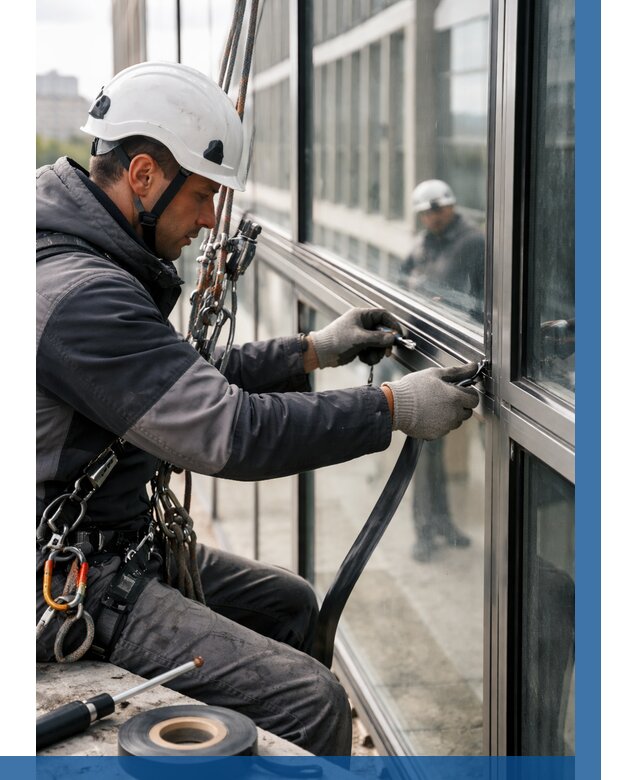 Ремонт витражных конструкций в Удомле от 3636 р. | ВЫСОТНИК-Дмл