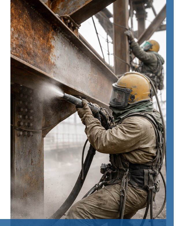 Пескоструйная очистка металлоконструкций в Удомле по 623 р.  ВЫСОТНИК-Дмл