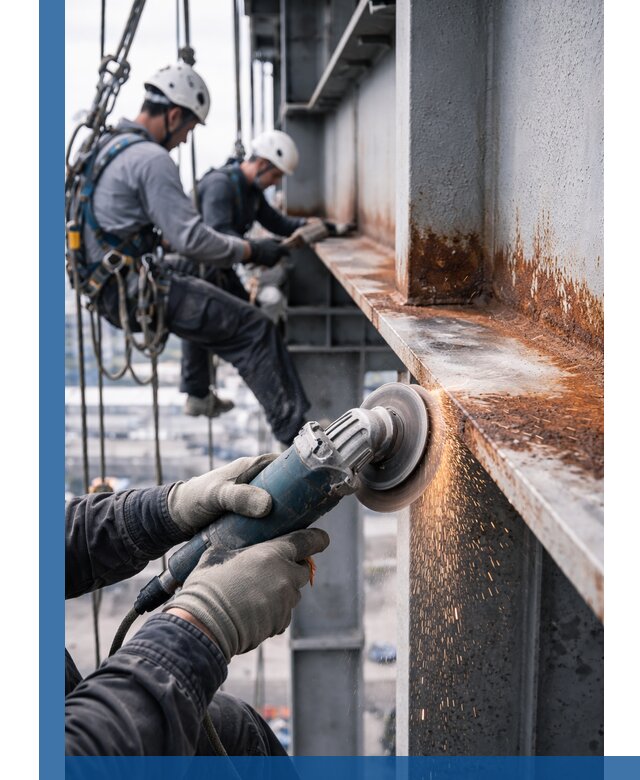 Зачистка металла от ржавчины и подготовка поверхностей в Удомле