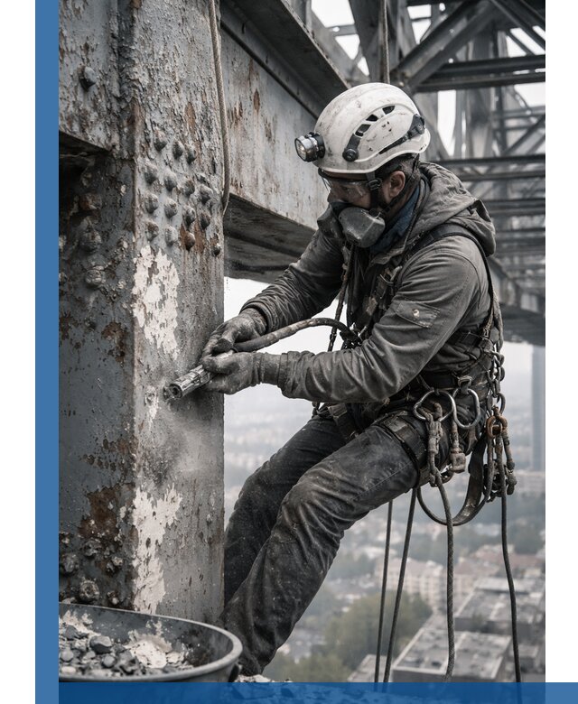 Удаление старой краски с металлических конструкций в Удомле