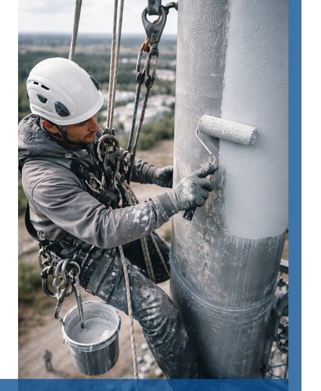 Покраска мачт связи под ключ в Удомле от 883 р. | ВЫСОТНИК-Дмл