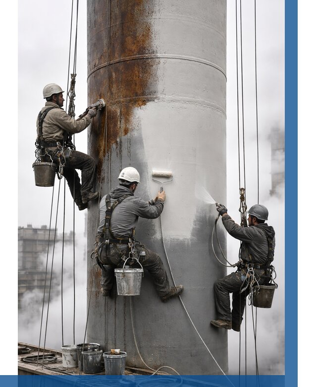 Покраска дымовых труб в Удомле от 8831 р. | ВЫСОТНИК-Дмл