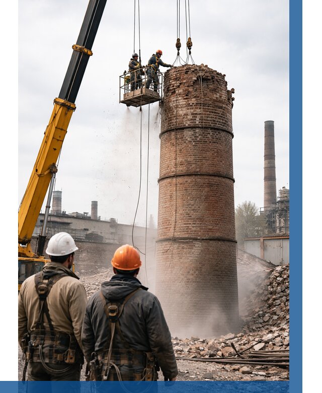 Демонтаж дымовой трубы в Удомле от 93501 р. | ВЫСОТНИК-Дмл, смета