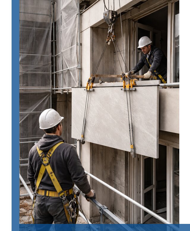 Подъем керамогранита на этаж в Удомле грузчиками и техникой