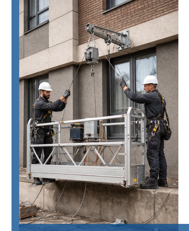 Монтаж и подъем фасадной люльки в Удомле с гарантией безопасности