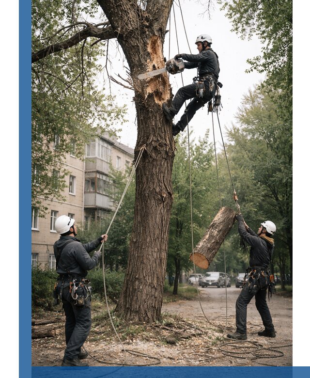 Срочное удаление аварийных деревьев в Удомле с гарантией безопасности