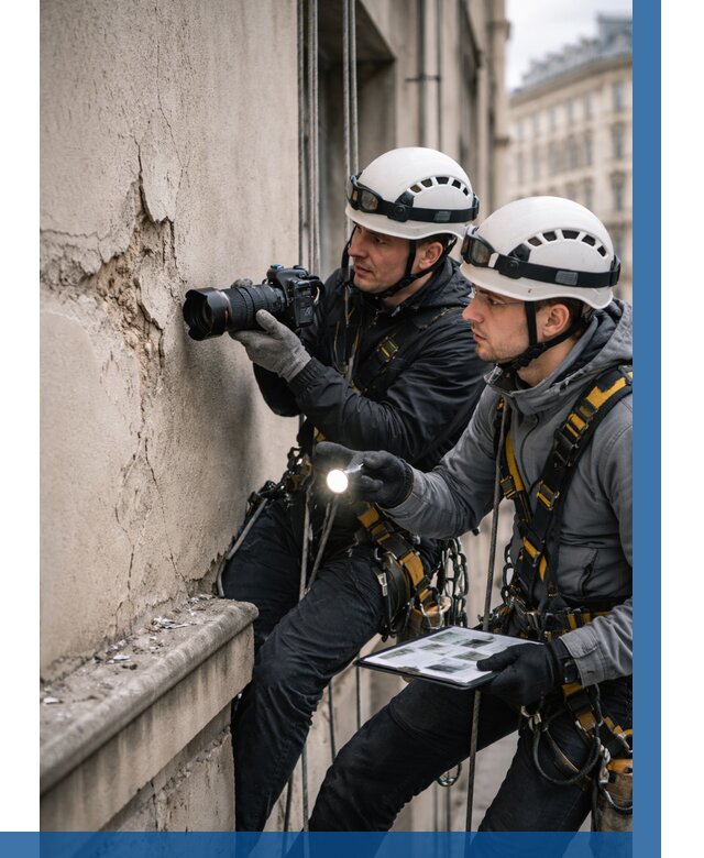 Фотофиксация дефектов фасада в Удомле от 4675 р. | ВЫСОТНИК-Дмл