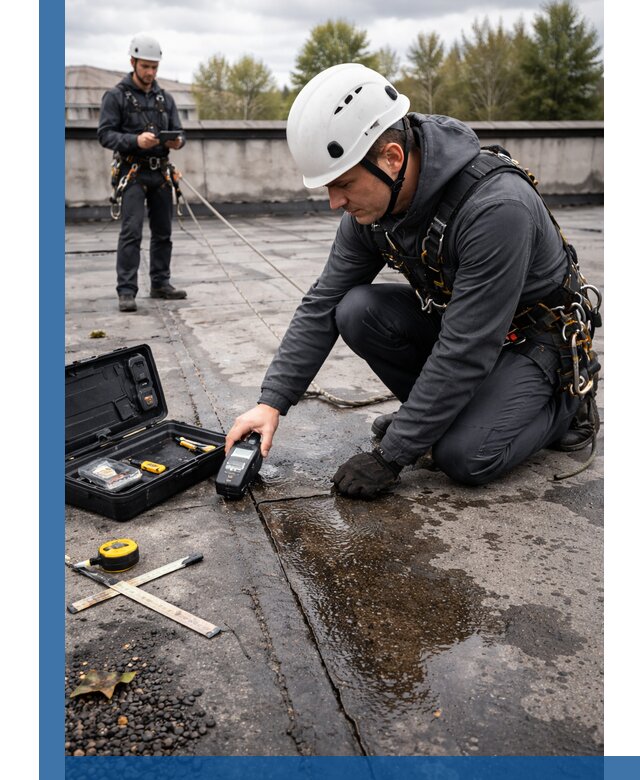 Обследование кровли на протечки и выявление дефектов в Удомле