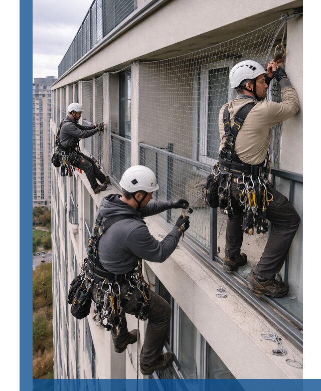 Профессиональный монтаж защитной сетки от птиц в Удомле